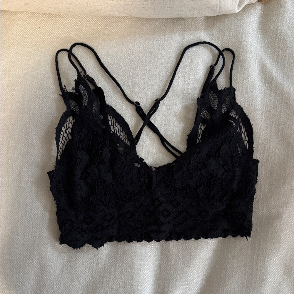 Free People Black Lace Bandeau